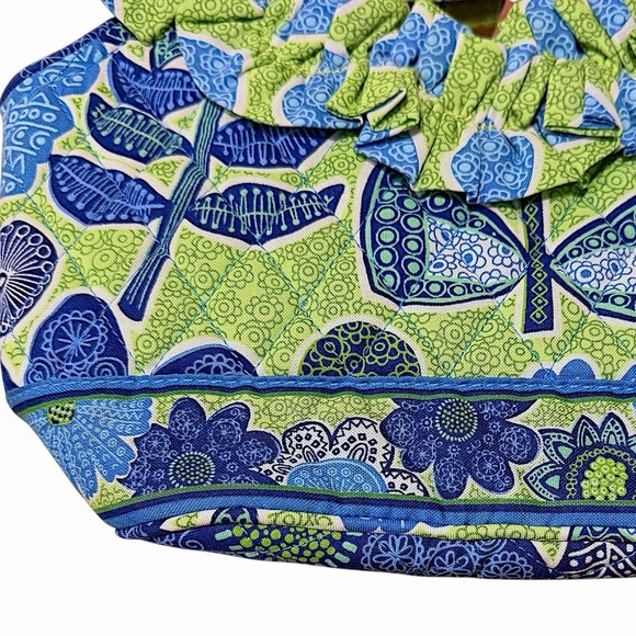 Vera Bradley Lily Doodle Daisy Ruffled Mini Purse Y2K Retired Print 2012 New - Picture 16 of 16